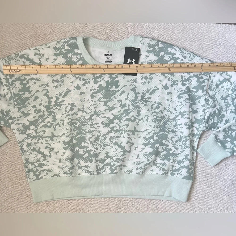 UNDER ARMOUR Camo Rival Fleece Crew Pullover Sweatshirt Loose Women’s | Size: M - Picture 7 of 12
